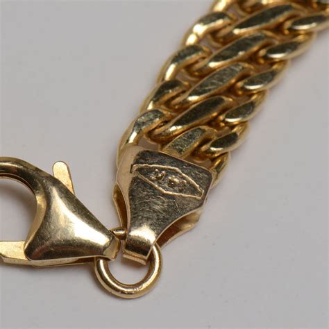 Milor 14k Yellow Gold Chain Link Italian Bracelet Ebth