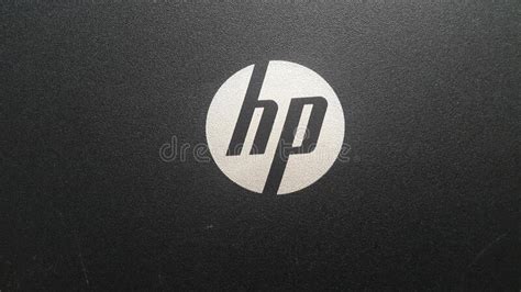 Hp Logo With Black Background Editorial Stock Photo Image Of Logo