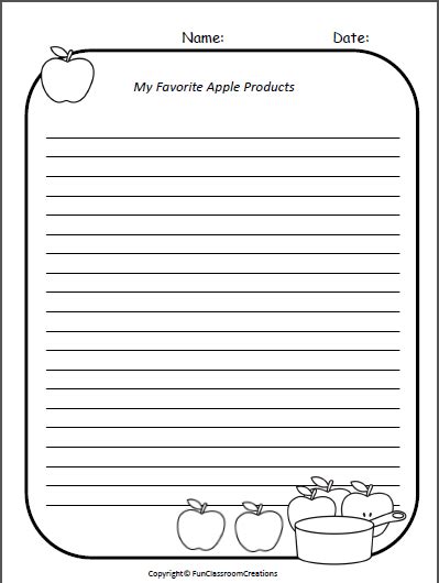Apple Writing Template Made By Teachers