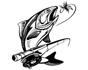 Download Trout silhouette | Etsy