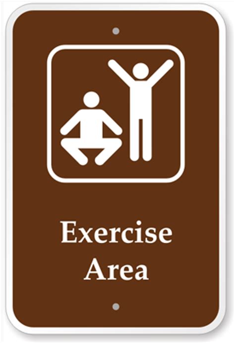 Exercise Area Sign Dornbos Sign And Safety Inc