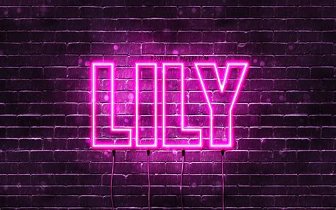 Lily K Wallpapers With Names Female Names Lily Name Purple Neon