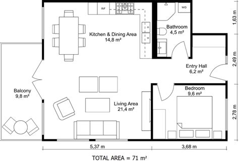 Simple House Floor Plan With Dimensions Viewfloor Co
