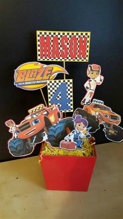 Blaze And The Monster Machines Themed Birthday Decor By Michellescraftshoppe On Etsy Blaze