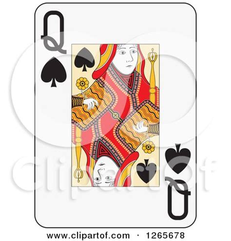 All queens were named in accordance with appropriate historical traditions existing for playing cards. Clipart of a Queen of Spades Playing Card - Royalty Free ...