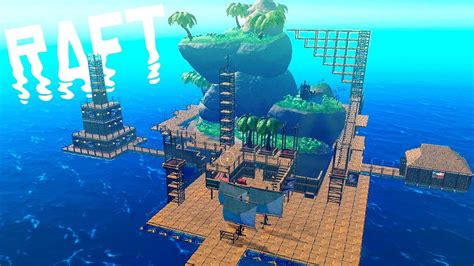 Raft Building A Shark Themed Epic Island Base Raft Gameplay Youtube
