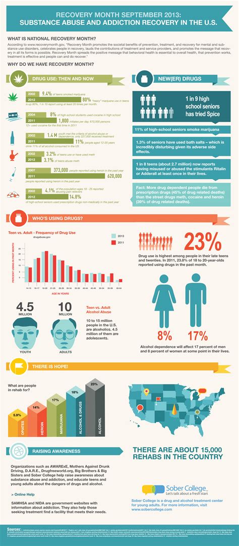Substance Abuse And Addiction Recovery In The Us Infographic