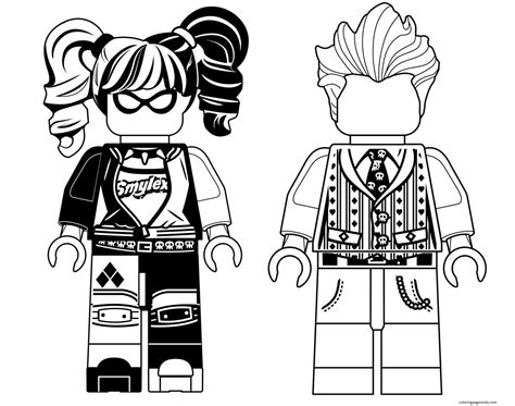 Harley Quinn And Joker Coloring Page Free Printable Coloring Pages