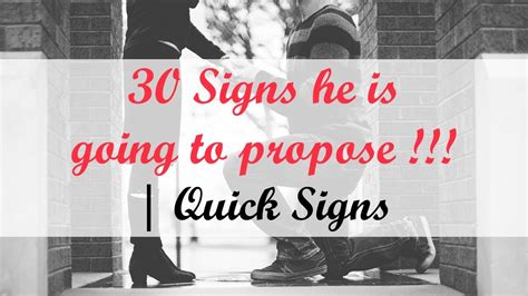 30 Signs He Is Going To Propose Youtube