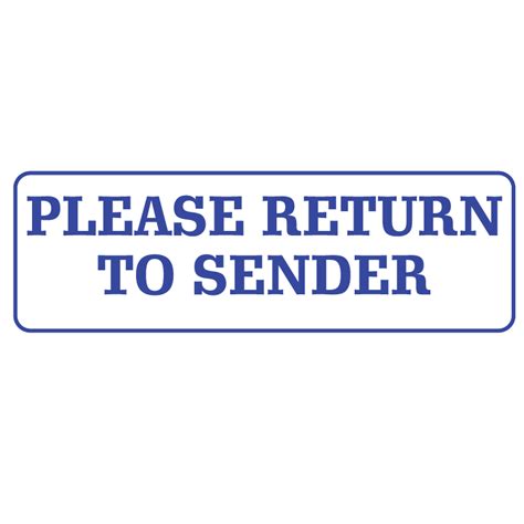 Please Return To Sender Stamp