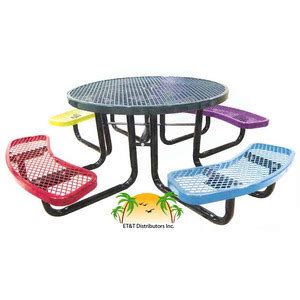 Expanded metal | square café table & chairs. Expanded Metal 46 in. Childrens Round Table | ET&T Distributors