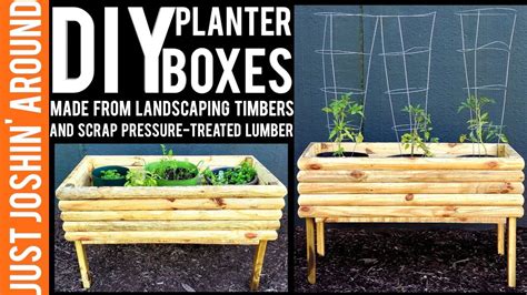 Diy Planter Boxes Low Cost Planters Made From Landscaping Timbers