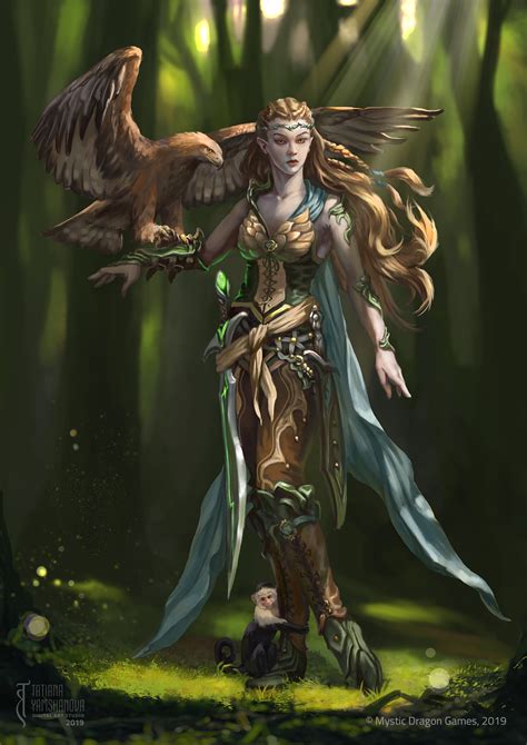 Cara Harrow Elven Sorceress By Tatiana Yamshanova Rimaginarydruids