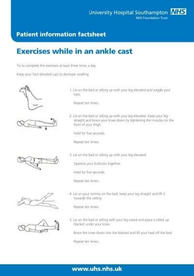 Exercises While In An Ankle Cast Patient Information