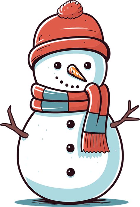 Download Snowman Scarf Carrot Royalty Free Vector Graphic Pixabay