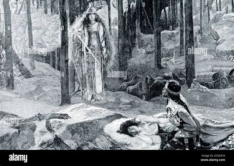 Summons To Valhalla Early 1900s Illustration Valhalla Was The Ancient