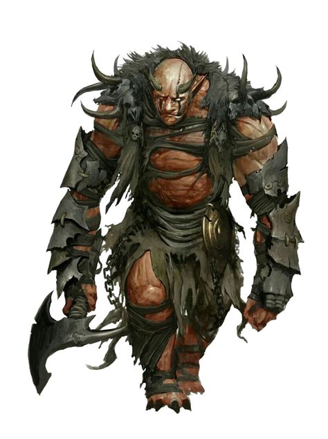 Ogre Half Fiend Chieftan Pathfinder Pfrpg Dnd Dandd D20 Fantasy Heroic