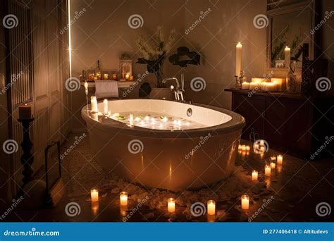 Bathroom With Steamy Bathroom And Soothing Bubble Bath Setting The