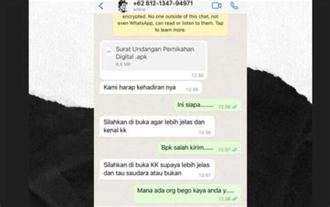 Waspada Modus Penipuan Undangan Pernikahan Via Whatsapp Bisa Curi Otp