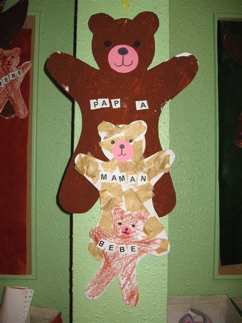 famille ours boucle d or et les 3 ours boucle d or comptine illustrée les 3 ours
