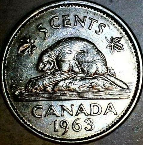 Rarecanada 1963 5 Centscanadian Nickel59 Years Olddoubling Ebay