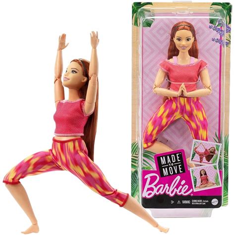 Barbie Lalka Made To Move Gimnastyczka Rude WŁosy Joga Gxf07