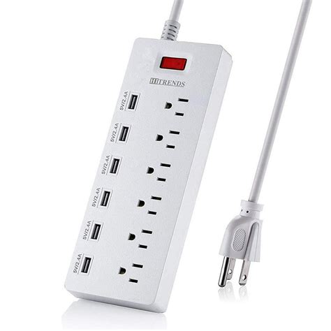 â ¤ Hitrends Surge Protector Power Strip 6 Outlets With 6 Usb Charging