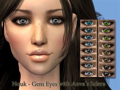 Mod The Sims Nouk Gem Eyes With Anvas Sclera