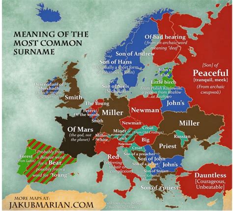 The Meaning Of The Most Common Surnames In Europe By Country In 2022
