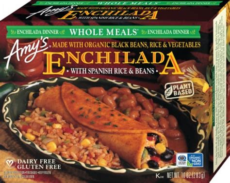 Amys Enchilada With Spanish Rice And Beans Frozen Meal 10 Oz Marianos