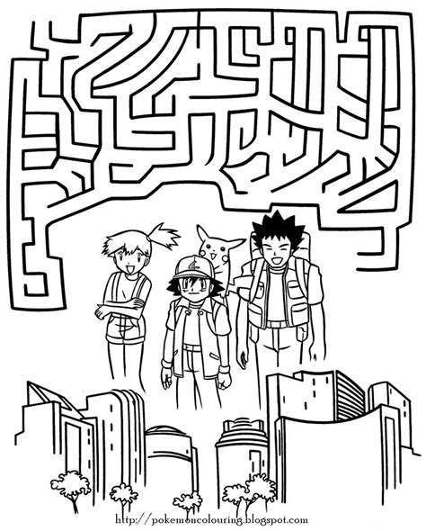 Pokemon Pikachu Activity Sheet Maze