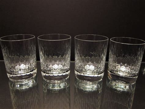 Baccarat French Crystal Old Fashioned Glasses Tumblers Set Of 4