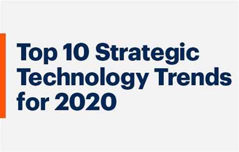 Gartner Top 10 Strategic Technology Trends For 2020 Sets Solutions