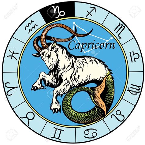 Capricorn Astrological Zodiac Sign Image Isolated On White Background