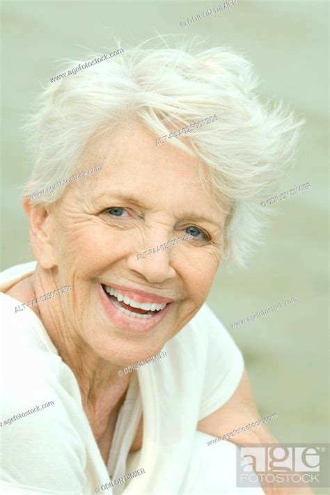 Senior Woman Smiling At Camera Portrait Stock Photo Picture And Royalty Free Image Pic ALT