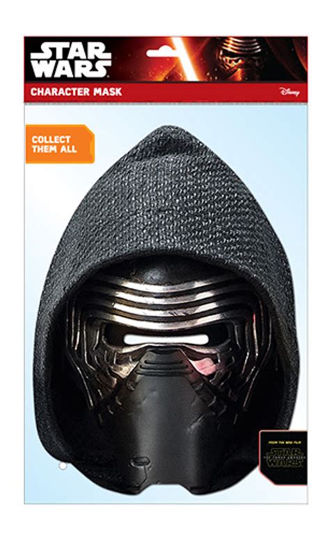 Kylo Ren Official Star Wars The Force Awakens Card Party Face Mask In