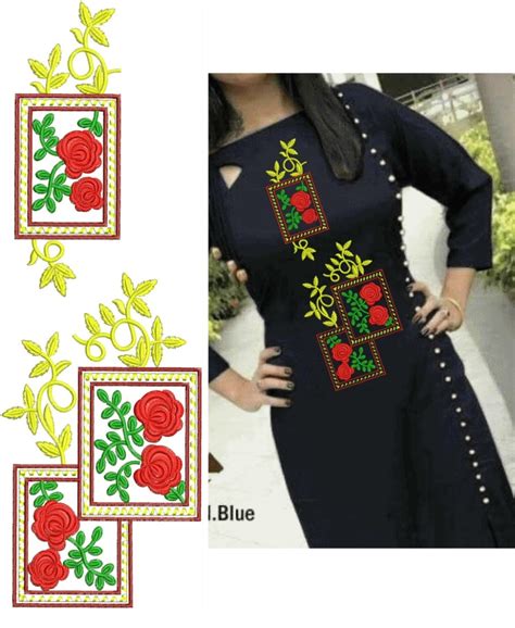 Pin By Embroidery Sketcher On Details Kurti Embroidery Design
