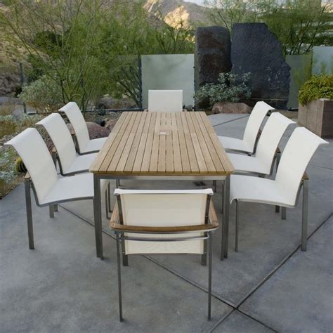 Its lightweight construction makes it ideal for homeowners who are on the move regularly or just like to rearrange their patio furniture. Kingsley-Bate Tivoli Stainless Steel and Teak Outdoor ...