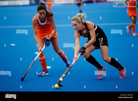 Netherlands Naomi Van As Left And New Zealand S Sophie Cocks During The Pool Match Between