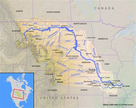 Missouri River Map ~ Source Of Map