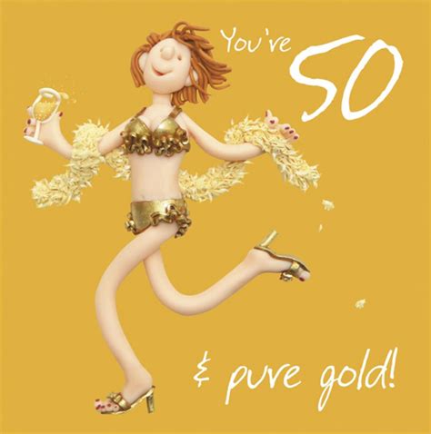Female 50th Birthday Card Greeting Card One Lump Or Two Cards Happy