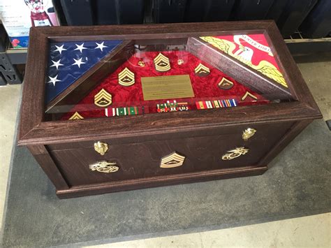 Custom Military Trunk Shadowbox Local Pickup Only Etsy Military