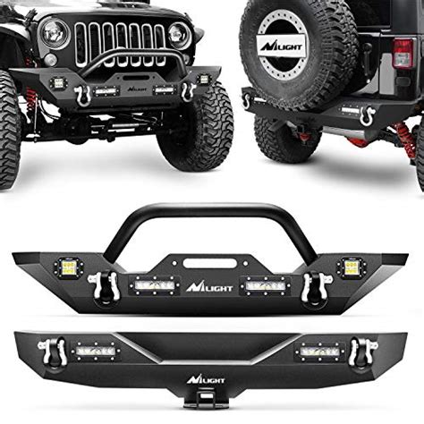 Nilight Front Rear Combo Compatible For 2007 2018 Jeep Wrangler Jk