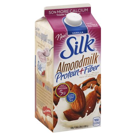 Silk Vanilla Almondmilk With Protein Fiber Shop Milk At H E B