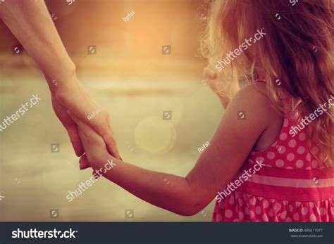 Mother Daughter Holding Hands Stock Photo 495617977 Shutterstock