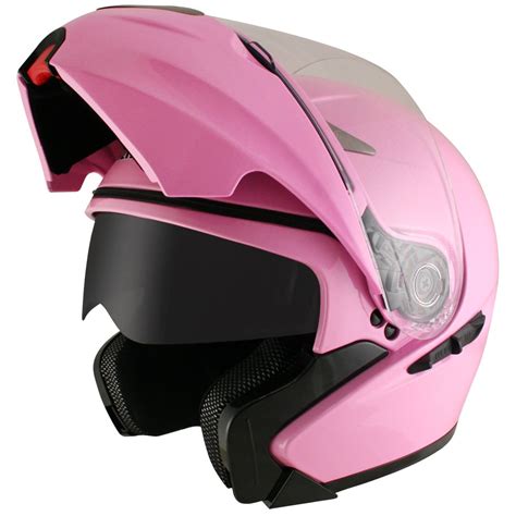 Hawk Gld 902 Pink Modular Helmet Dot Approved Pink Motorcycle