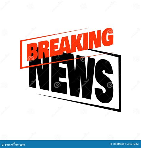 Breaking News Minimalistic Logo Icon For News Entertaining Show Sign