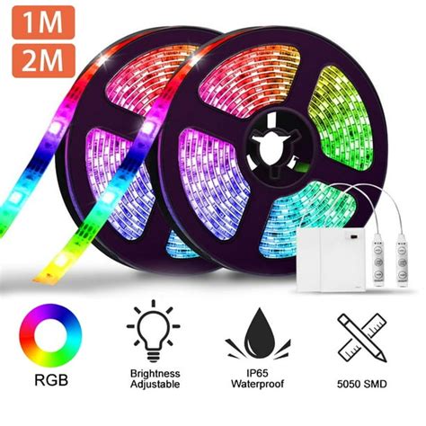 Led Strip Lights Battery Powered Flexible 3366ft Rgb Led Light