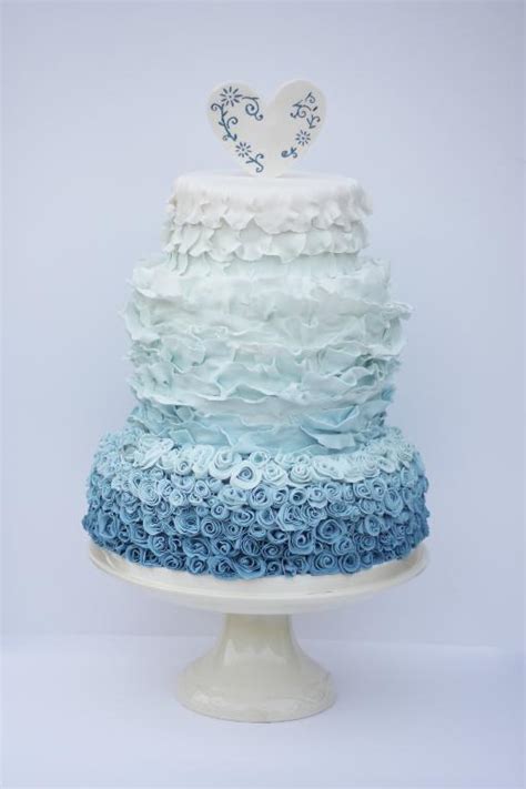 I'd love to see your baking creations! You have to see Blue Ombre Ruffle Wedding Cake by ...