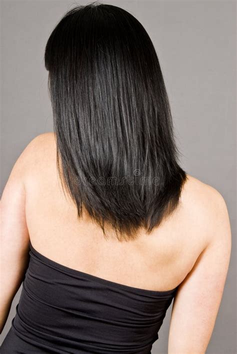 Long Straight Black Hair Stock Image Image